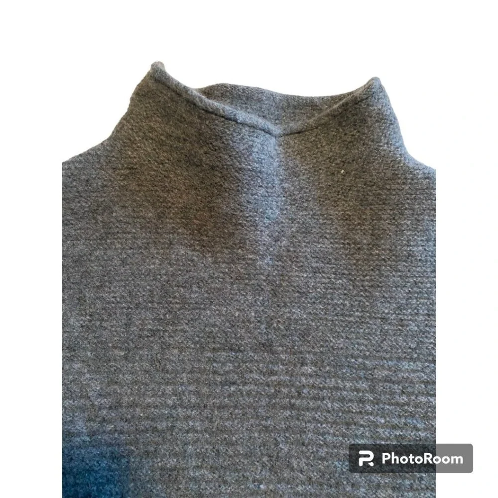 Repeat Silver Edition Women's 100% Cashmere Stand Collar Ribbed Sweater sz‎ M